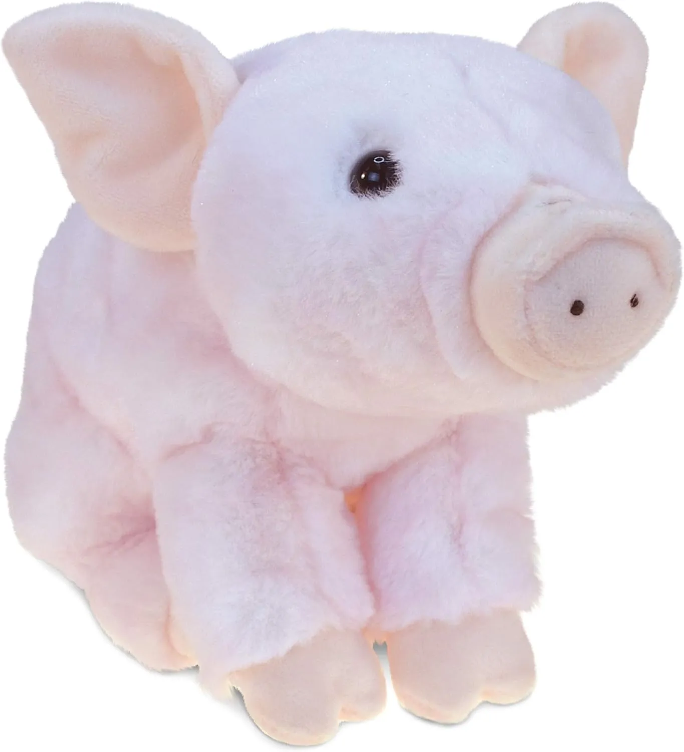 DolliBu Plush Pig Stuffed Animal - Soft Plush Huggable Squat Pig, Adorable Playtime Pink Pig Plush Toy, Cute Farm Life Cuddle Gift for Kids & Adults - 7 Inches