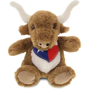 DolliBu Plush Texas Longhorn Stuffed Animal - Soft Plush Cuddly Texas Longhorn Stuffed Animal Adorable Playtime Stuffed Animal Cute Wild Animal Cuddle Gift for Kids and Adults - 8 Inch