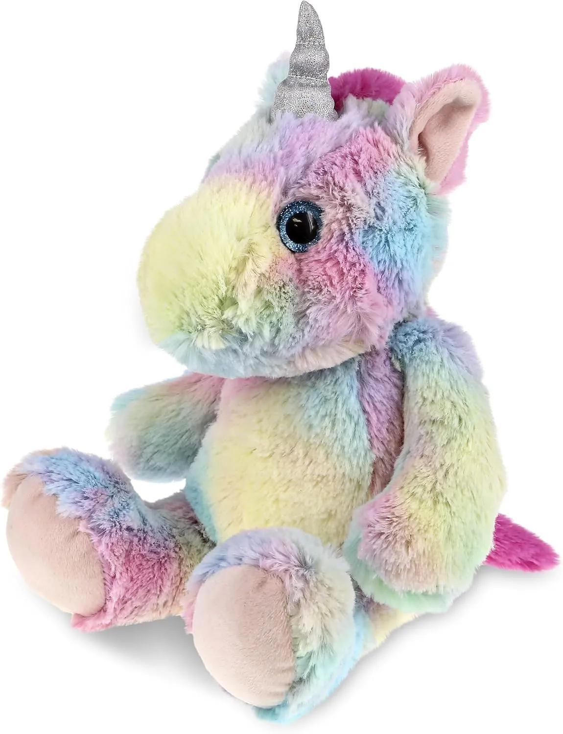 DolliBu Plush Unicorn Stuffed Animal - Soft Huggable Sitting Rainbow Unicorn, Adorable Playtime Unicorn Plush Toy, Cute Cuddle Gifts for Kids and Adults - 9 Inch