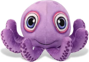 DolliBu Purple Octopus Plush Buddies Stuffed Animal, Cute Realistic Stuffed Animals for Girls, Boys, Adults Animal Gifts, Kids Nursery Decor for Newborn, Cuddly Soft Baby Plush Toys - 7.5 Inches