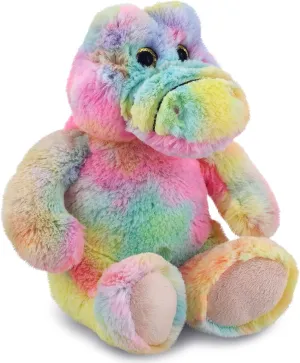 DolliBu Rainbow Sitting Alligator Stuffed Animal – Soft Huggable Gator Stuffed Toy, Adorable Playtime Wildlife Plush Toy, Cute Cuddle Gifts for Kids – 8 Inches