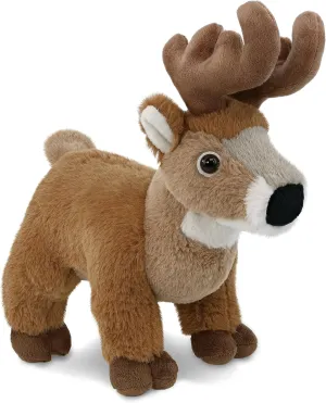 DolliBu Standing Deer Stuffed Animal - Soft Huggable Deer, Adorable Playtime Deer Plush Toy, Cute Wild Life Cuddle Gifts, Super Soft Deer Plush Doll Animal Toy for Kids and Adults - 9 inches