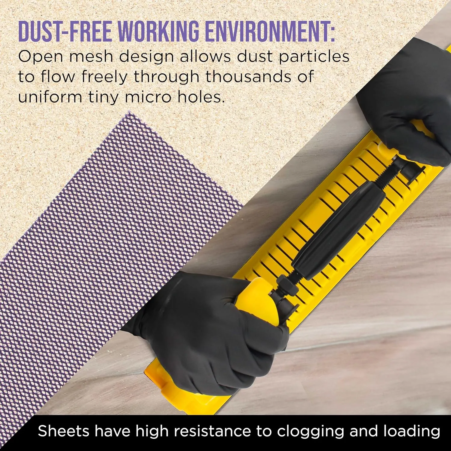 Dura-Gold Premium 80 Grit Purple Ceramic Mesh Longboard Sandpaper, 2-3/4" Wide Continuous 10 Yard Roll - Dustless Hook & Loop Backing for Auto & Woodworking Air File Long Board Sanders, Sanding Block