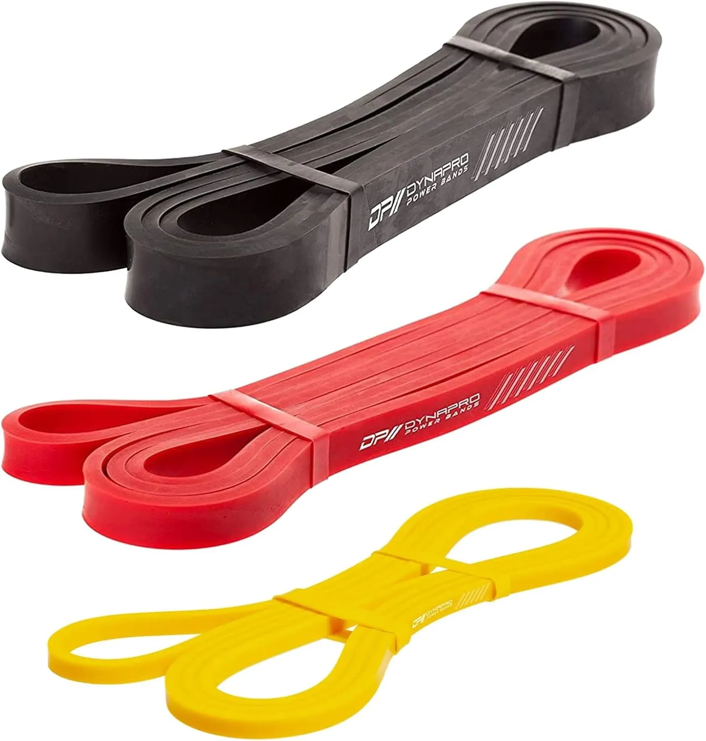 DYNAPRO Power Resistance Bands - Assisted Pull Up, Resistance & Stretch Bands for Powerlifting
