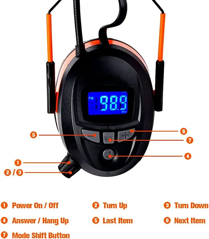 Earmuff FM Bluetooth MP3