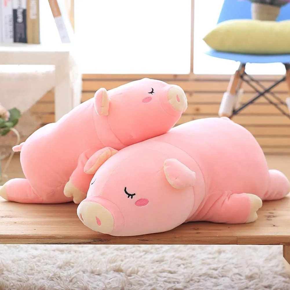 EHOTONG Pig Plush Pillow, Piggy Soft Hugging Pillow Funny Cute Pig Stuffed Animal Toys Christmas Birthday Girlfriend Gift, 22 inch