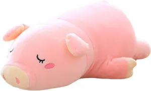 EHOTONG Pig Plush Pillow, Piggy Soft Hugging Pillow Funny Cute Pig Stuffed Animal Toys Christmas Birthday Girlfriend Gift, 22 inch