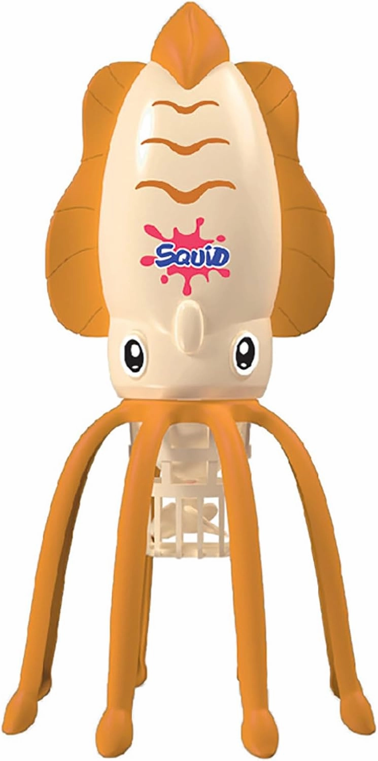 Electric Squid Water Toy with LED Lights for Boys and Girls (Orange)