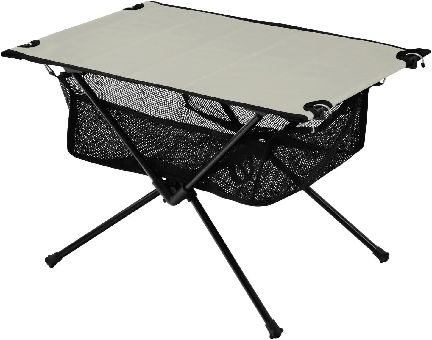 Emelivor Dark Beige Folding Camping Table Portable Beach Table with Carry Bag Small Foldable Table for Picnic Outdoor Fishing Camping Travel