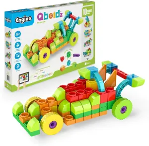 Engino: Qboidz Racing Car - 10 Model Brick Building Set, Toy Construction, Coloring & Math Activities, Stack-Click Assembly, STEM Play-Learn, Kids 4 