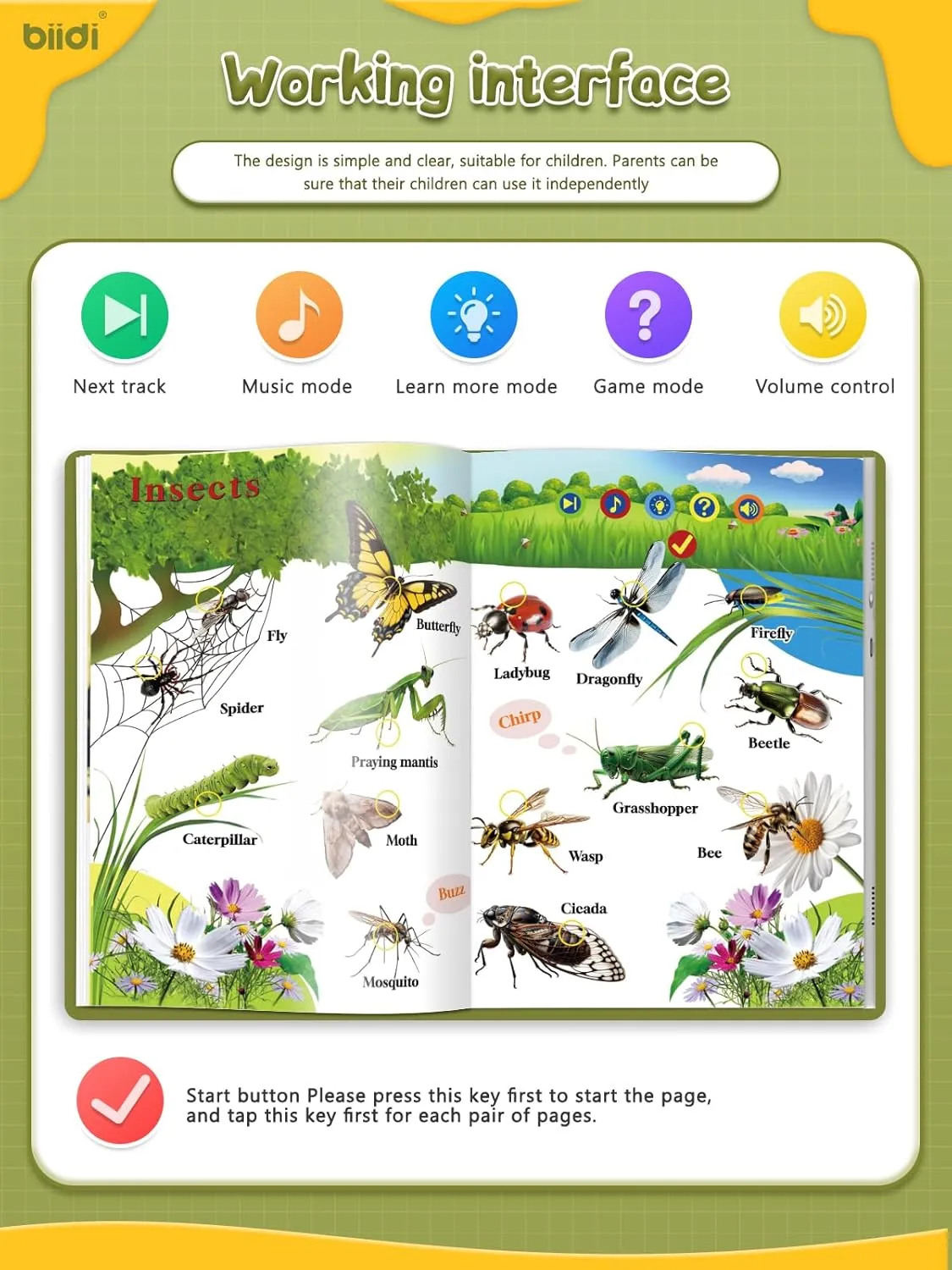 English Words Sound Book-Books with Sounds for Toddlers2-6,600  Sounds and 13 Topics, Interactive Books|Suitable for Childreneducational Learning Toys& Birthday Gift (Animal World)