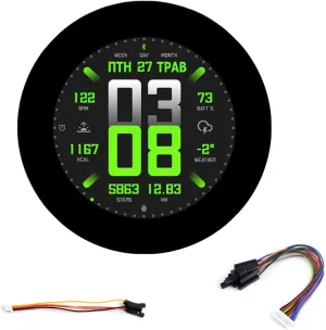 ESP32-S3 2.8inch Capacitive Touch Round Display Development Board Development Board, 480x480 Resolution IPS Display, 32-bit LX7 Dual-Core Processor, ESP32 with Display, Supports WFi & BLE