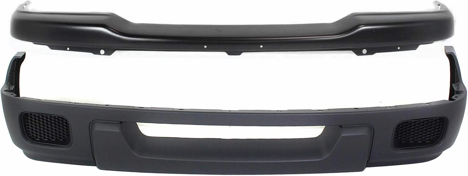 Evan Fischer Bumper Kit for Ford Ranger Edge 2004-2005 Front 4WD Painted Black Steel w/license plate provision Replaces # 1L5Z17757JA FO1002380 4L5Z17626EAA FO1095215