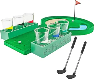 Fairly Odd Novelties Miniature Golf Drinking Game Set, Standard, Green, 1.75oz Glasses – Ultimate Tabletop Fun for Golf Enthusiasts & Party Lovers!