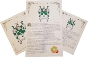 Felder - Coat of Arms, Crest & History 3 Print Combo - Surname Origin: Germany