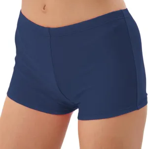 FEOYA Women's High Waisted Board Shorts Solid Color Stretchy Swim Bottoms Swimsuit Boyshorts