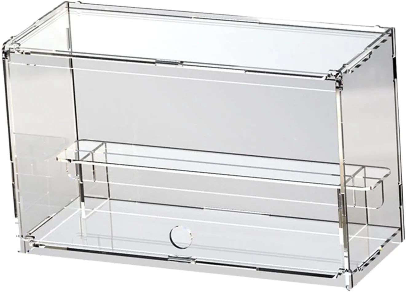 Figure Display Storage Car Model Display Box with Single Layer Shelves Practical Clear Display Box for Living Room Desktop