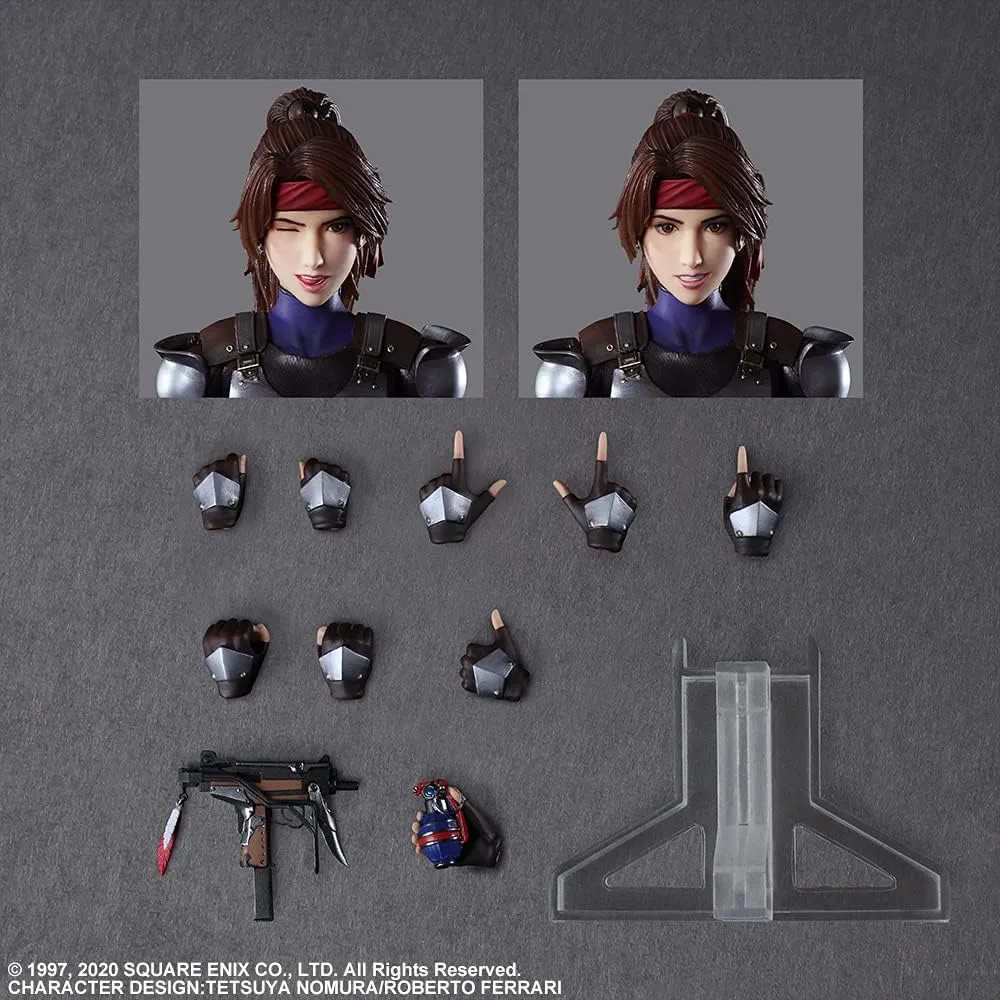 Final Fantasy VII Remake Play Arts Kai Jessie, Cloud & Bike Set, PVC Pre-painted Action Figure