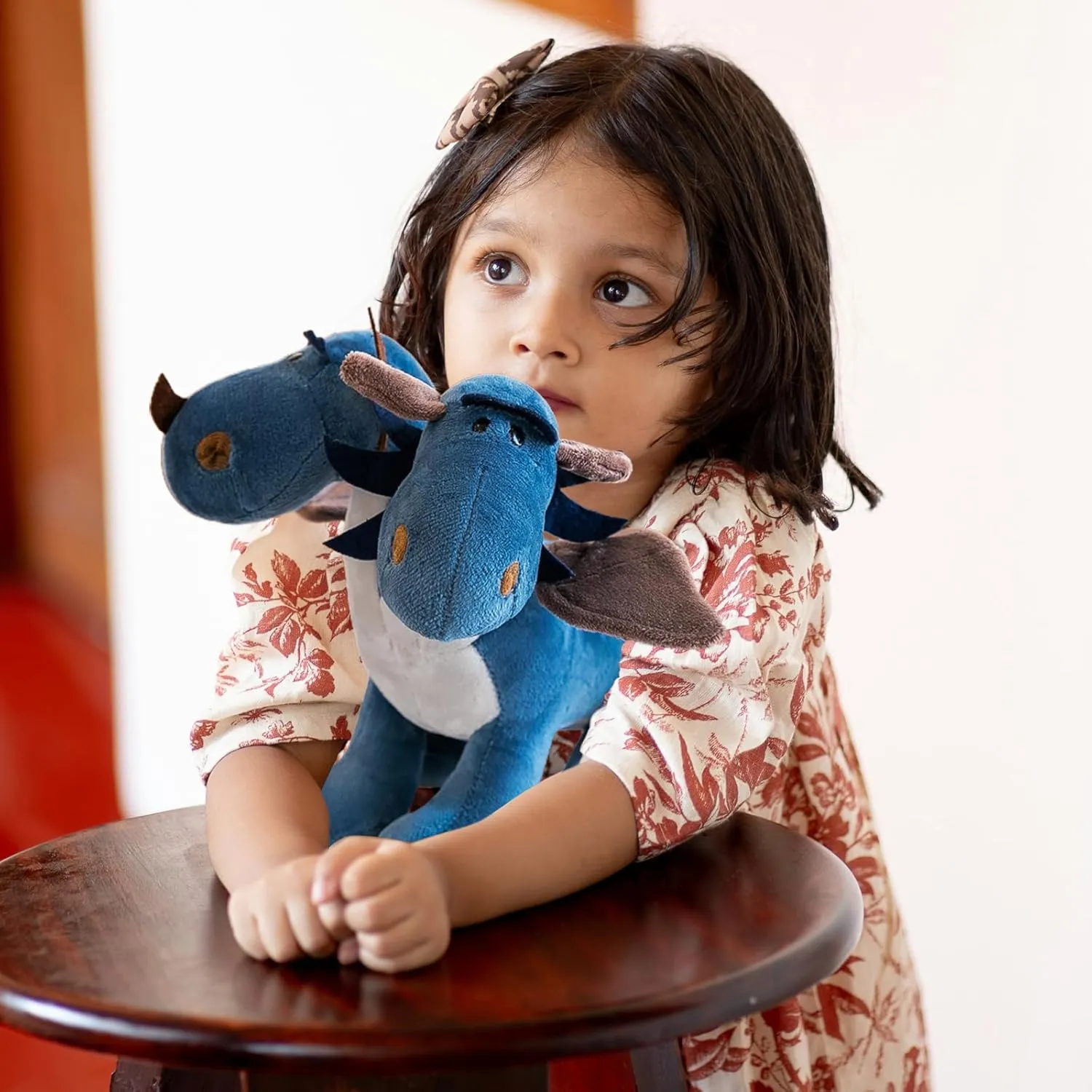 Fire Dragon - Cute Dinosaurs Stuffed Animal Plush Toy - Adorable Soft Dragon Toy Plushies and Gifts - Perfect Present for Kids, Babies, Toddlers (Blue,23.6 inch/60cm)