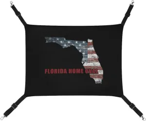 Florida Home Oval Cat Hanging Hammock Soft Breathable Pet Cage Dog Hammock with Adjustable Straps and Metal Hooks