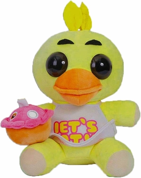 FNAF Nights Plush Toy - Chica Plushies Stuffed Animal Doll - Chica The Chicken Plush Figure Toys for Games Fan, Boys & Girls, 10 Inches