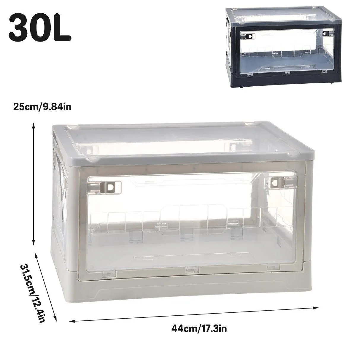 Foldable Outdoor Camping Storage Box Multi-Door Car Trunk Organizer with Lid