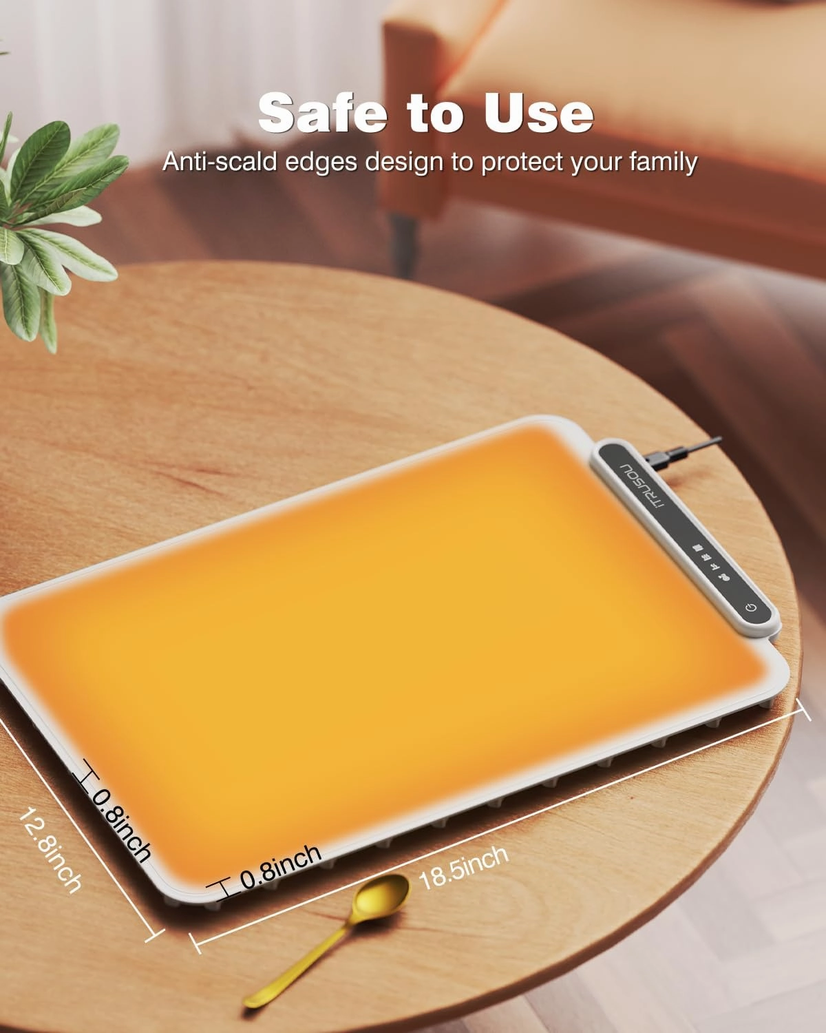 Food Warming Mat, iTRUSOU Electric Warming Tray Full Surface Heating to Keep Food Warm or Thawing, Versatile Food Warmer with 3 Temperature Setting for Parties Buffets Gatherings Holidays Daily Use