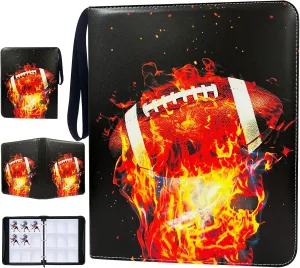 Football Card Binder with Sleeves 900 Pockets, Collectible Football Card Albums, Trading Holder Card Binder for Sports Cards