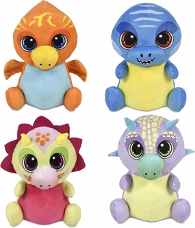 Forest & Twelfth 10-Inch Baby Dinosaur Plushies Set of 4, Cute and Colorful Dino Stuffed Animal Toys for Imaginative Play and Learning, Safe and Non-Toxic Funny Dinosaur Plush for Ages 0 