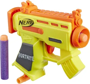 Fortnite Micro AR-L Nerf MicroShots Dart-Firing Toy Blaster and 2 Official Nerf Elite Darts for Kids, Teens, Adults