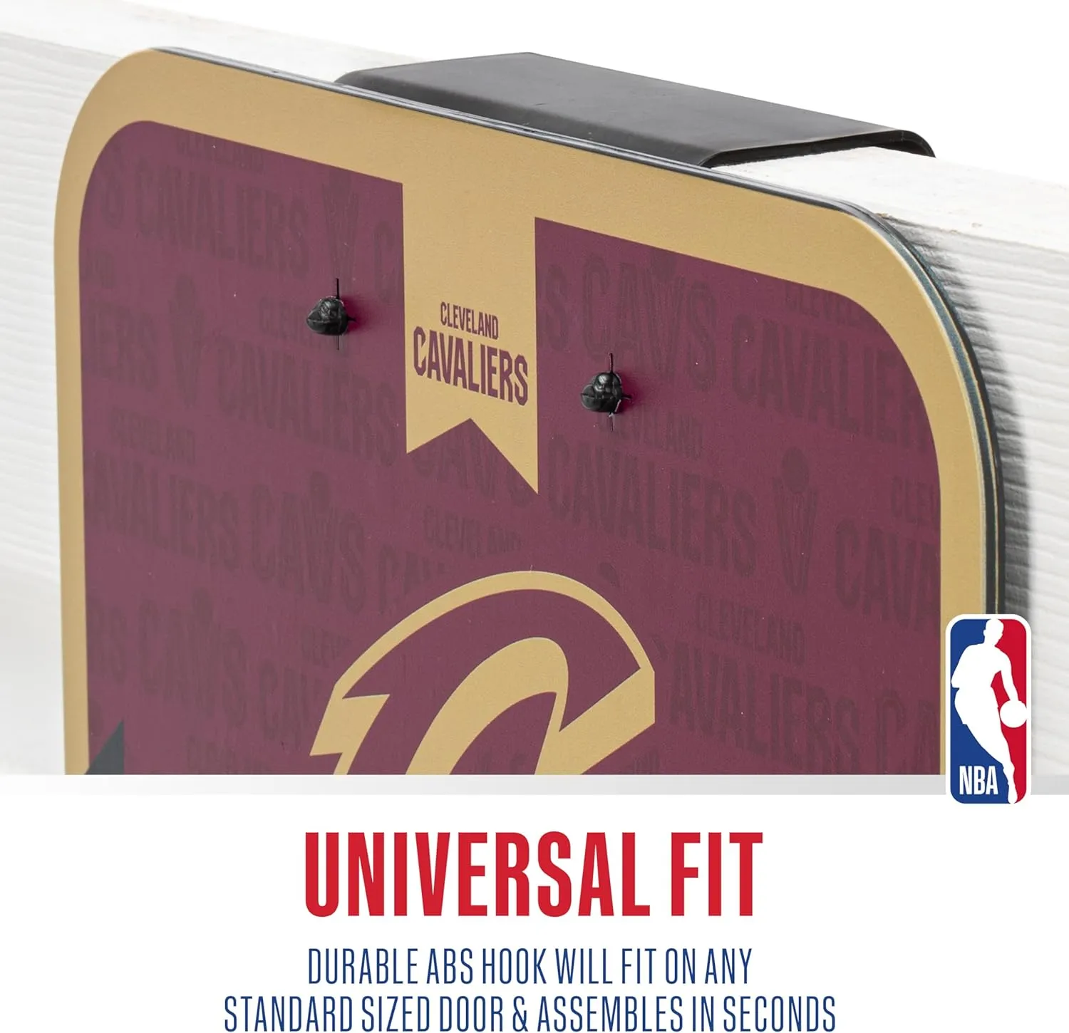 Franklin Sports NBA Team Over The Door Basketball Hoop - Kids Indoor Mini Basketball Hoop with Basketball - NBA Fan Shop Mini Hoop for Bedroom & Office