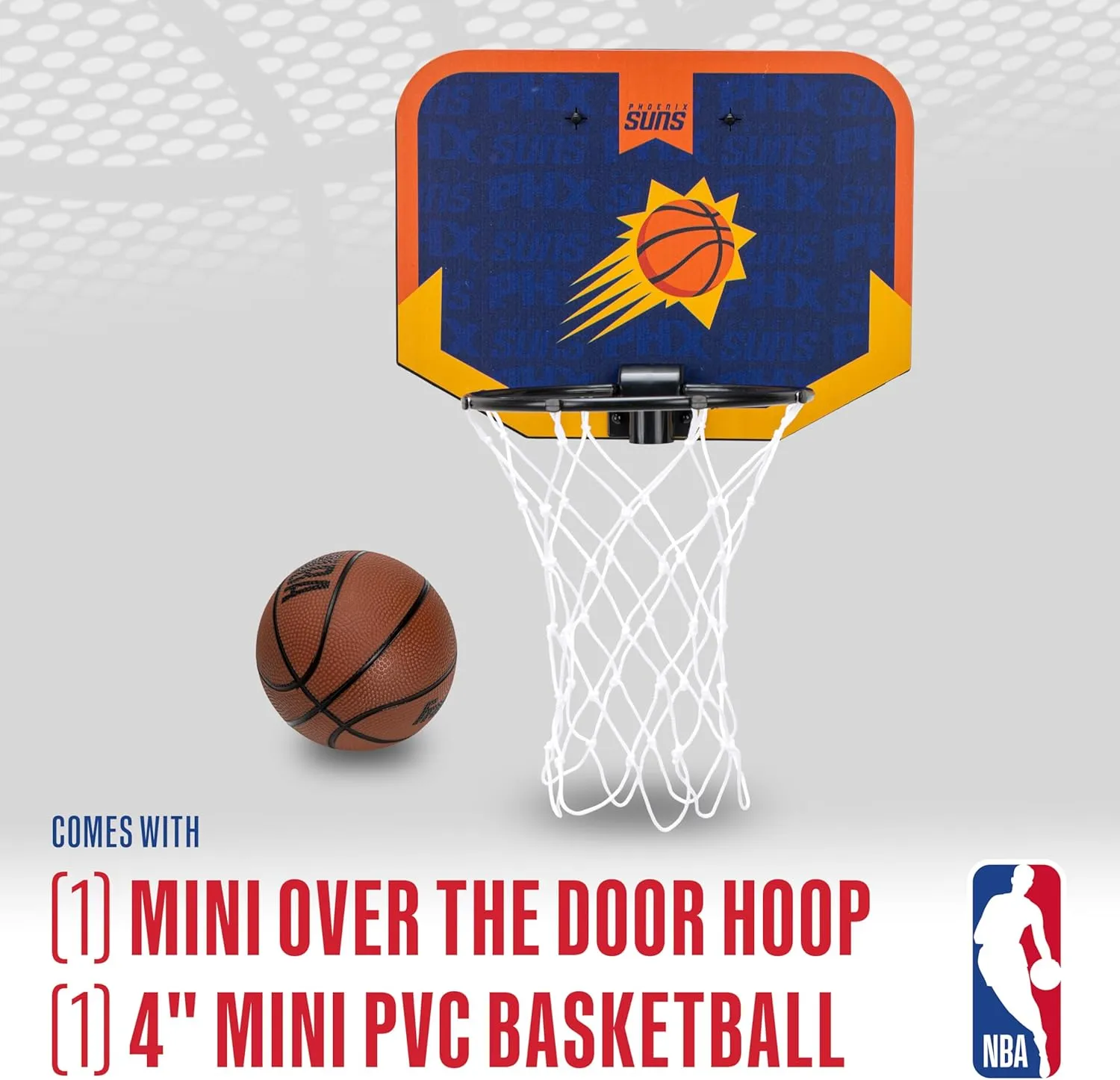 Franklin Sports NBA Team Over The Door Basketball Hoop - Kids Indoor Mini Basketball Hoop with Basketball - NBA Fan Shop Mini Hoop for Bedroom & Office
