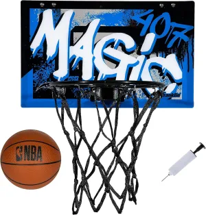 Franklin Sports NBA Team Over the Door Basketball Hoops - Kids Indoor Mini Basketball Hoop   Ball Set - NBA Fan Mini Hoops
