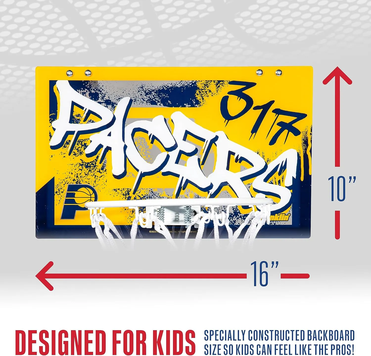 Franklin Sports NBA Team Over the Door Basketball Hoops - Kids Indoor Mini Basketball Hoop   Ball Set - NBA Fan Mini Hoops