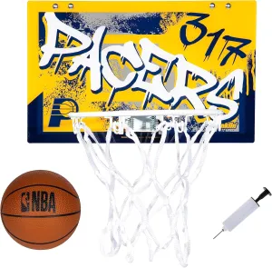 Franklin Sports NBA Team Over the Door Basketball Hoops - Kids Indoor Mini Basketball Hoop   Ball Set - NBA Fan Mini Hoops