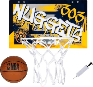 Franklin Sports NBA Team Over the Door Basketball Hoops - Kids Indoor Mini Basketball Hoop   Ball Set - NBA Fan Mini Hoops