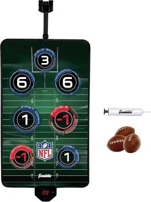 Franklin Sports NFL Electronic Football Target Toss Game - Over The Door Football Throwing Target for Kids - Score N' Sounds Mini Toy Game