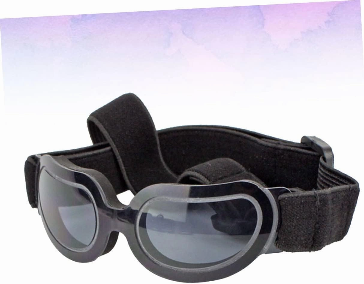 FRCOLOR 2 Pcs Doggy Sunglasses Pet Glasses with Stretchy Strap Uv Protection Doggles Dog Sunblock Eye Wear