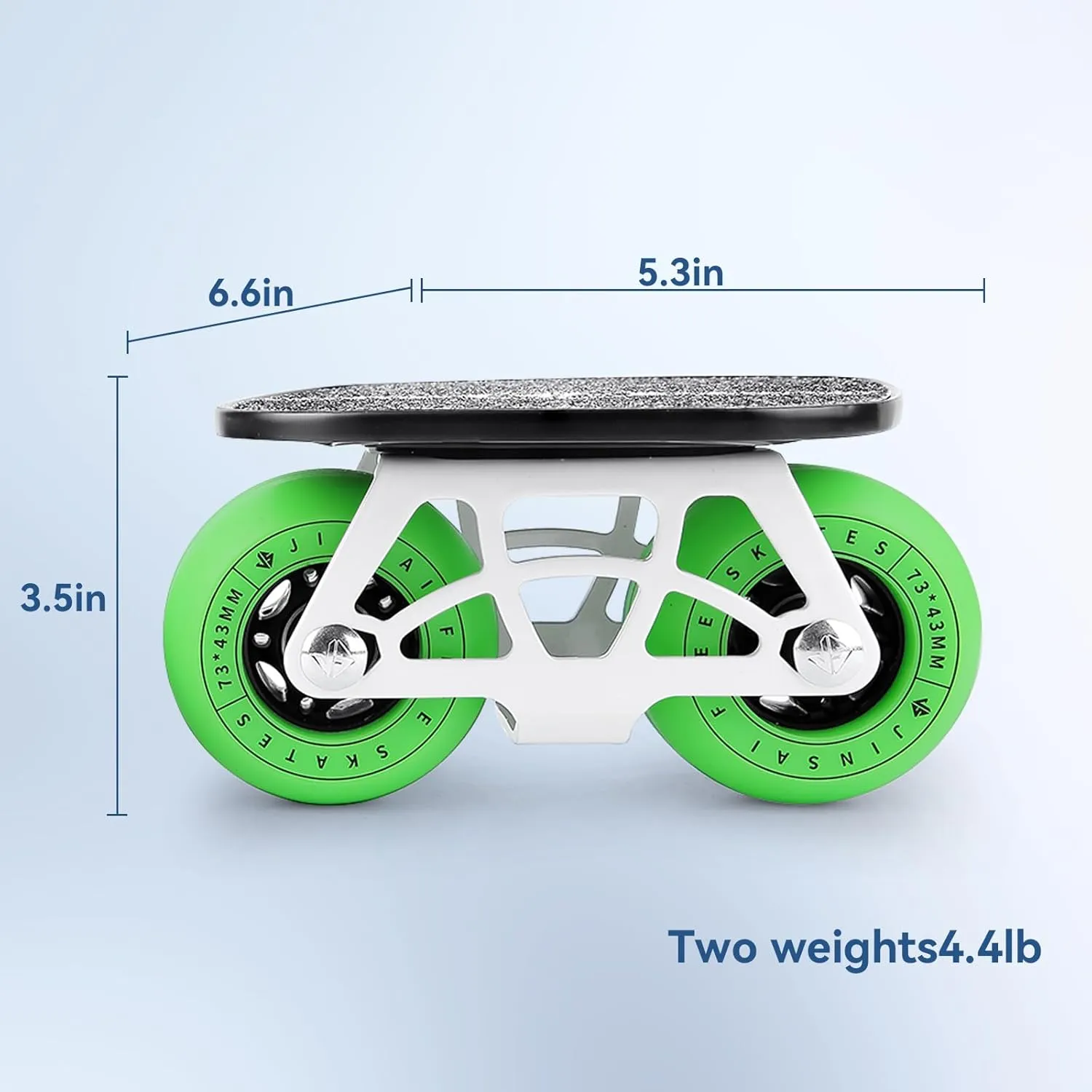 FreeSkates Portable Roller Road Drift Skates Plate, with Aluminum Alloy Deck Non-Slip, Board Split Skateboard with PU Wheels High-end Bearings