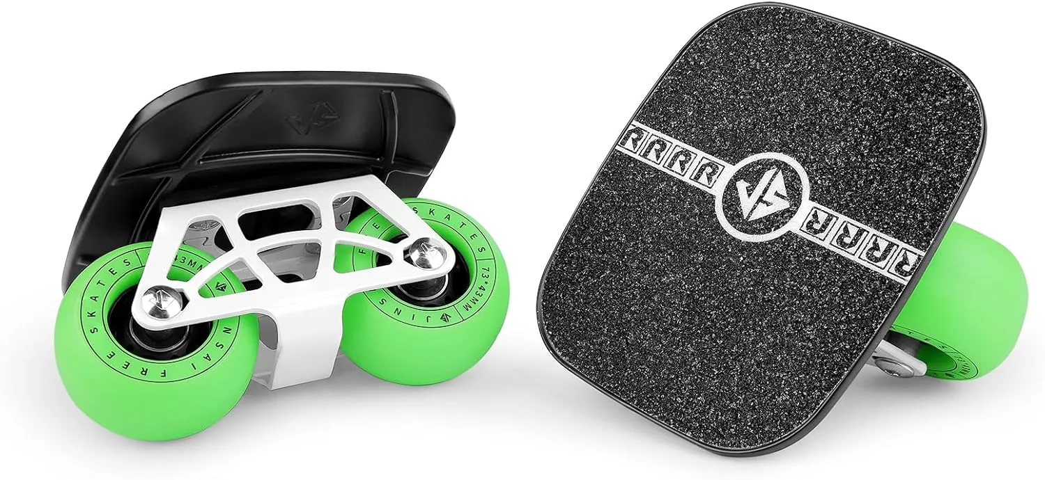 FreeSkates Portable Roller Road Drift Skates Plate, with Aluminum Alloy Deck Non-Slip, Board Split Skateboard with PU Wheels High-end Bearings
