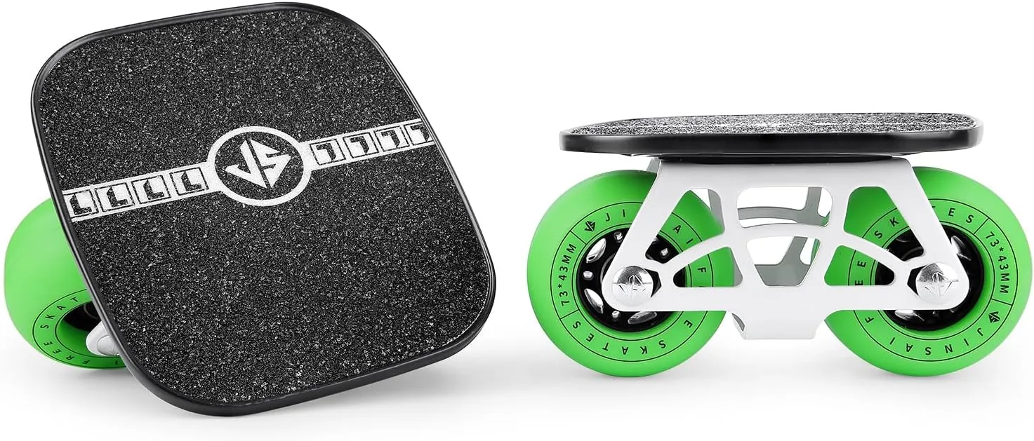 FreeSkates Portable Roller Road Drift Skates Plate, with Aluminum Alloy Deck Non-Slip, Board Split Skateboard with PU Wheels High-end Bearings