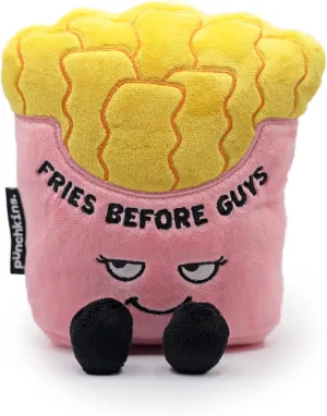 French Fry Plushie - Exercise? You Mean Extra Fries Sassy French Fry Plush, Cute & Funny Plush Toy for Gifting
