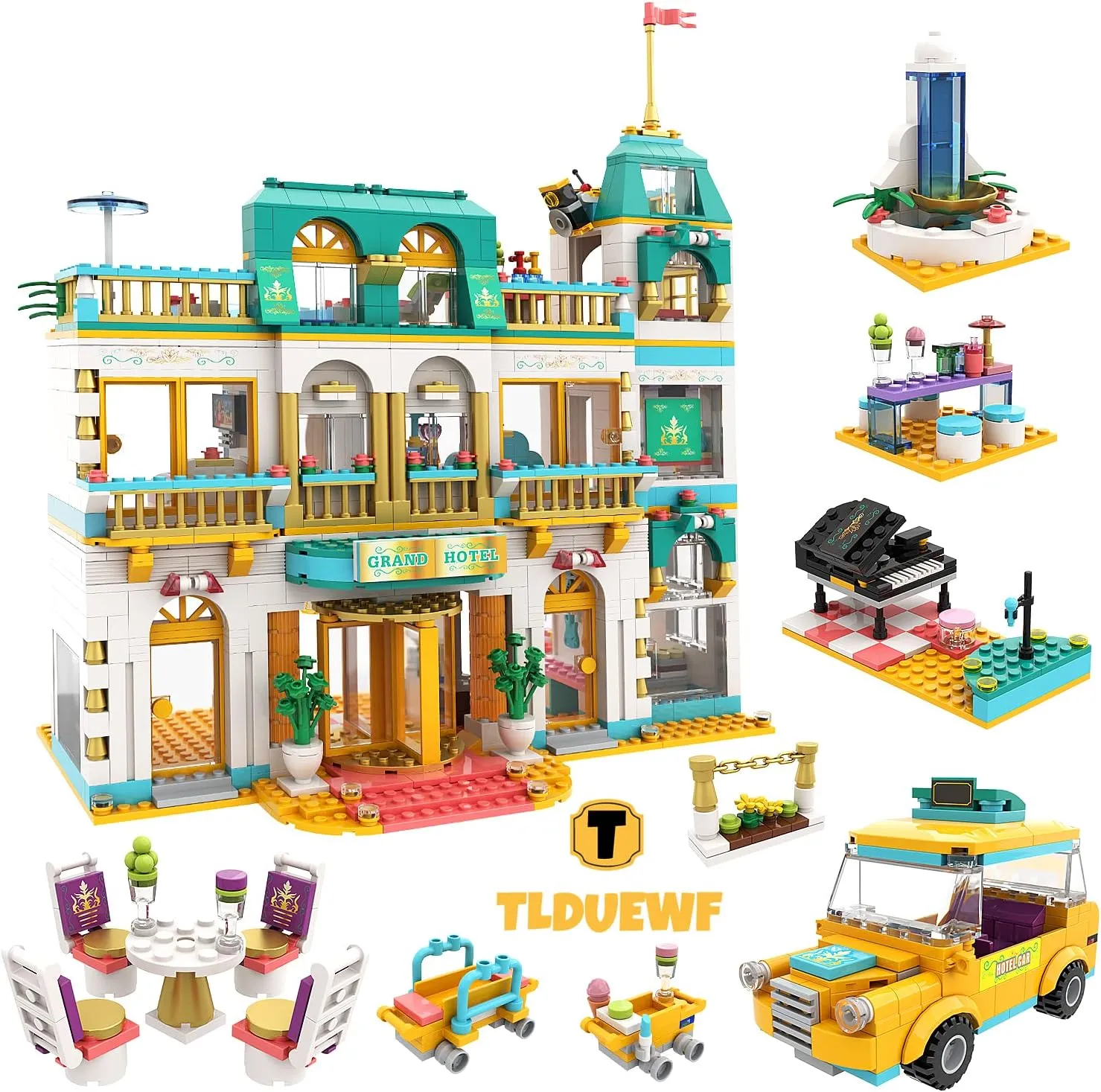 Friends Heartlake City Grand Hotel Building Kit, Girls House Building Blocks Toy Gift for Kids Girls Aged 6-12 (1639 Pieces)