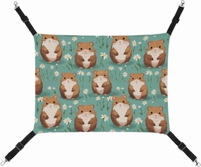Funny Guinea Pig Cat Hanging Hammock Soft Breathable Pet Cage Dog Hammock with Adjustable Straps and Metal Hooks