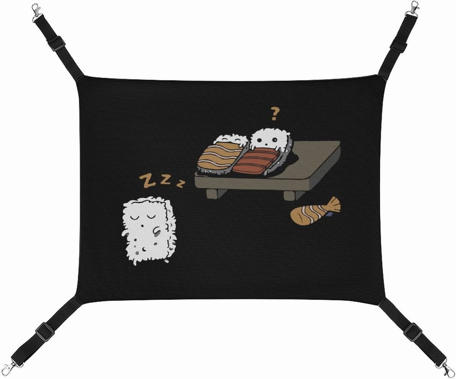 Funny Sleepwalking Sushi Hanging Cat Bed Soft Breathable Pet Hammock for Cage Pet Sleeper for Kitten Ferret Puppy Rabbit