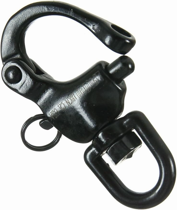 Fusion Climb Black Quick Release High Strength Swivel Snap Shackle