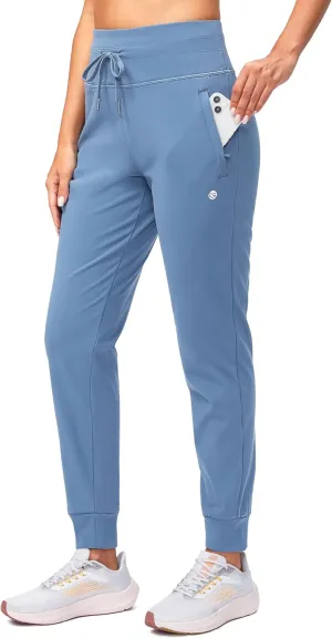 G Gradual Women's Fleece Lined Joggers High Waisted Water Resistant Thermal Winter Sweatpants Running Hiking Pockets