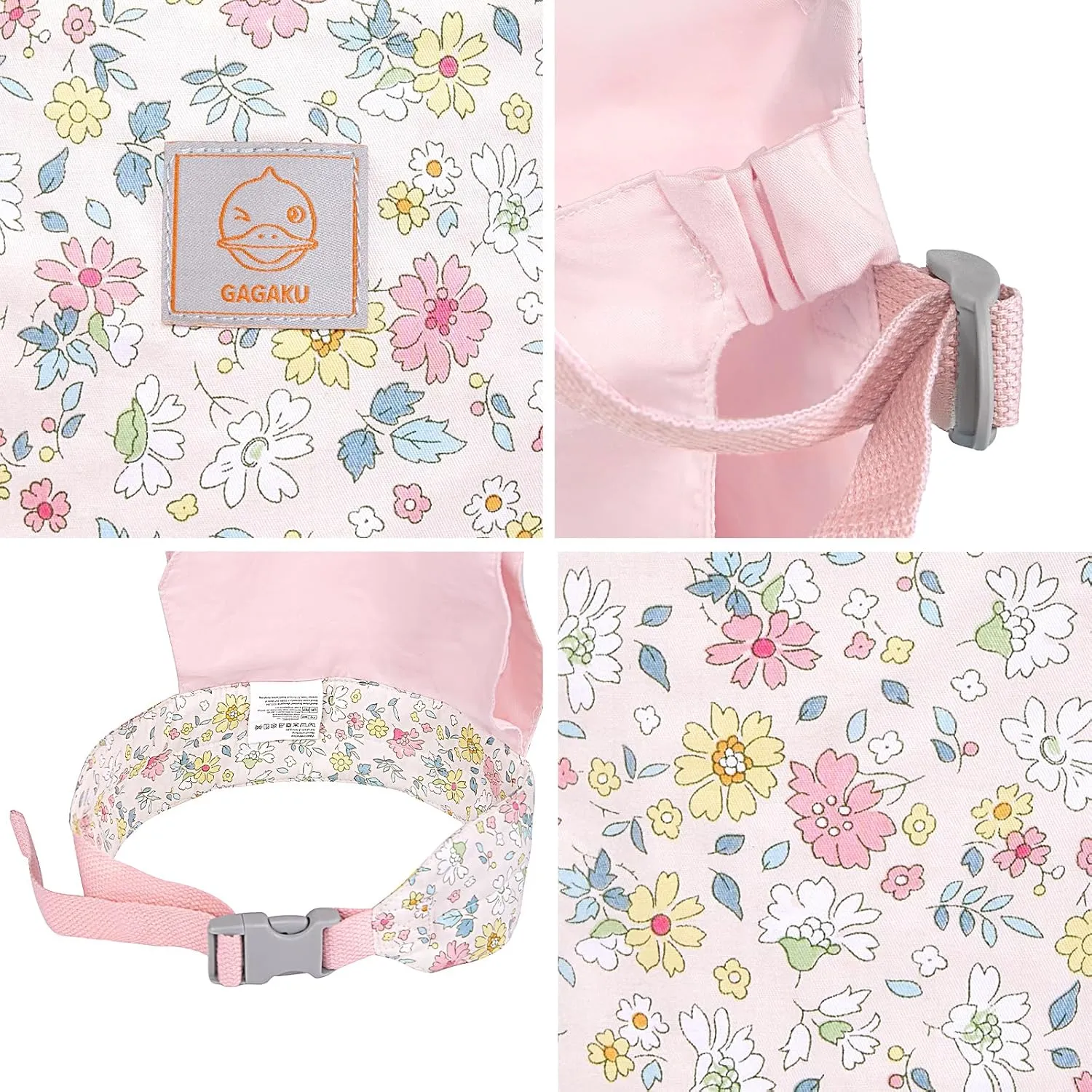 GAGAKU Baby Doll Carrier for Little Girls Toy Baby Carrier for Dolls Baby Doll Accessories for Toddlers Backpack Doll Swing Bassinet - Pink - Flowers Dianthus