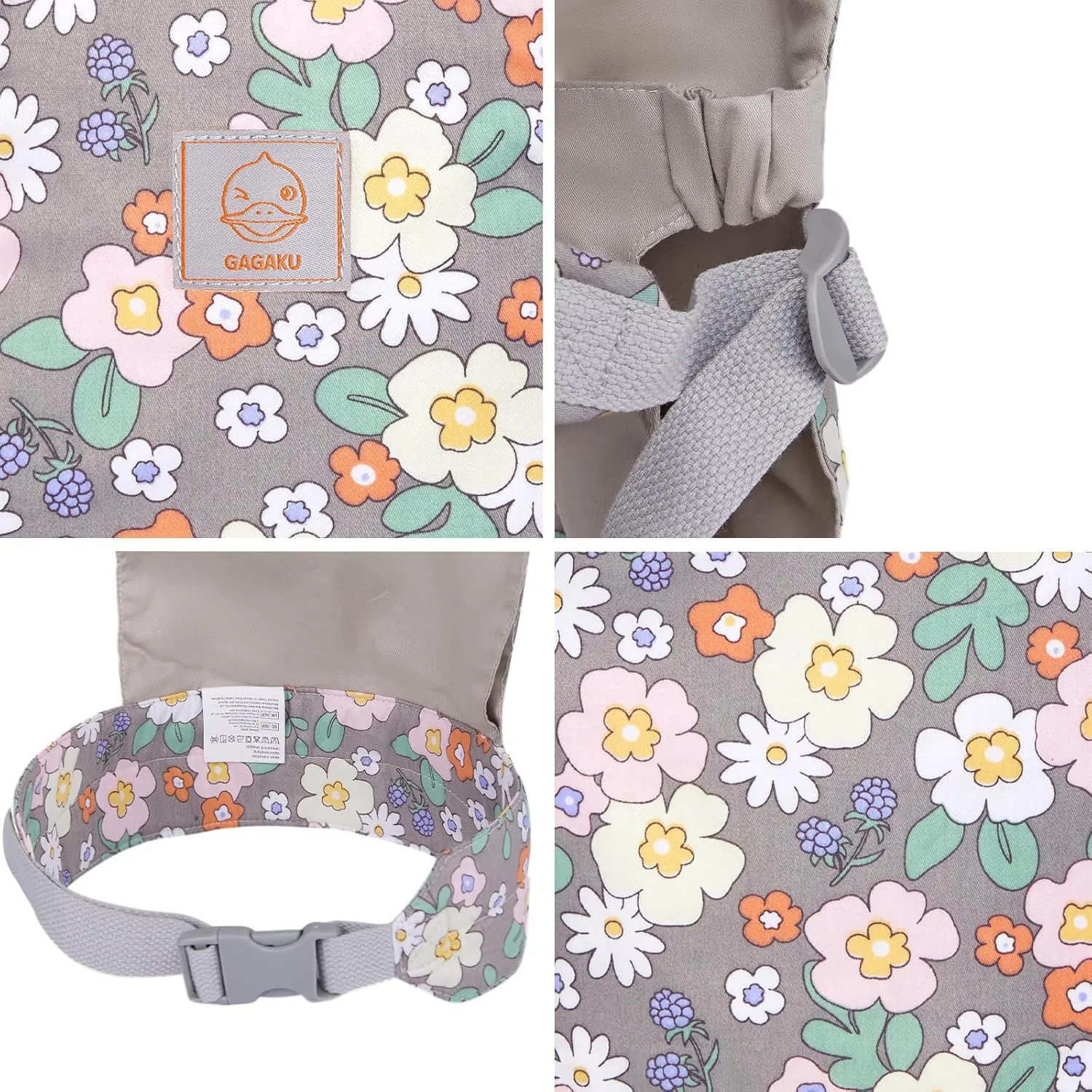 GAGAKU Baby Doll Carrier, Kids Doll Carrier Reborn Baby Doll Carrier with Adjustable Straps, Baby Doll Accessories - Gray (Grape Hyacinth)