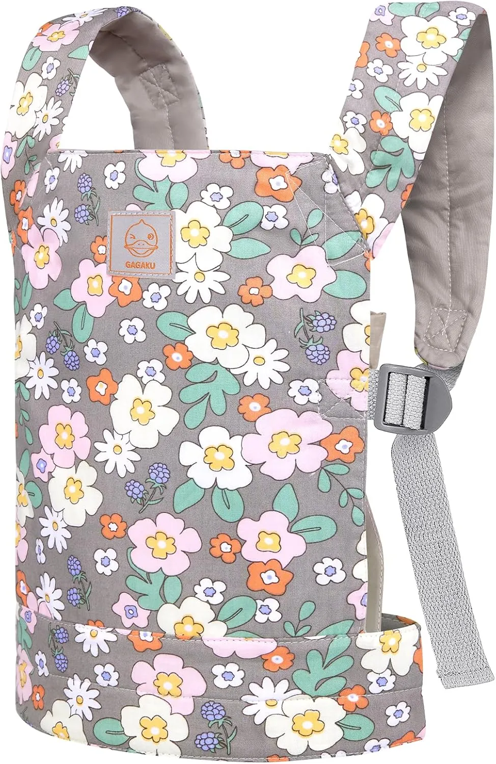 GAGAKU Baby Doll Carrier, Kids Doll Carrier Reborn Baby Doll Carrier with Adjustable Straps, Baby Doll Accessories - Gray (Grape Hyacinth)